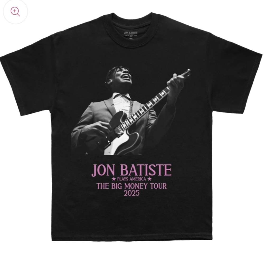 JON BATISTE BIG MONEY TOUR Unisex Black Tee Shirt 2XL new Bought At Concert